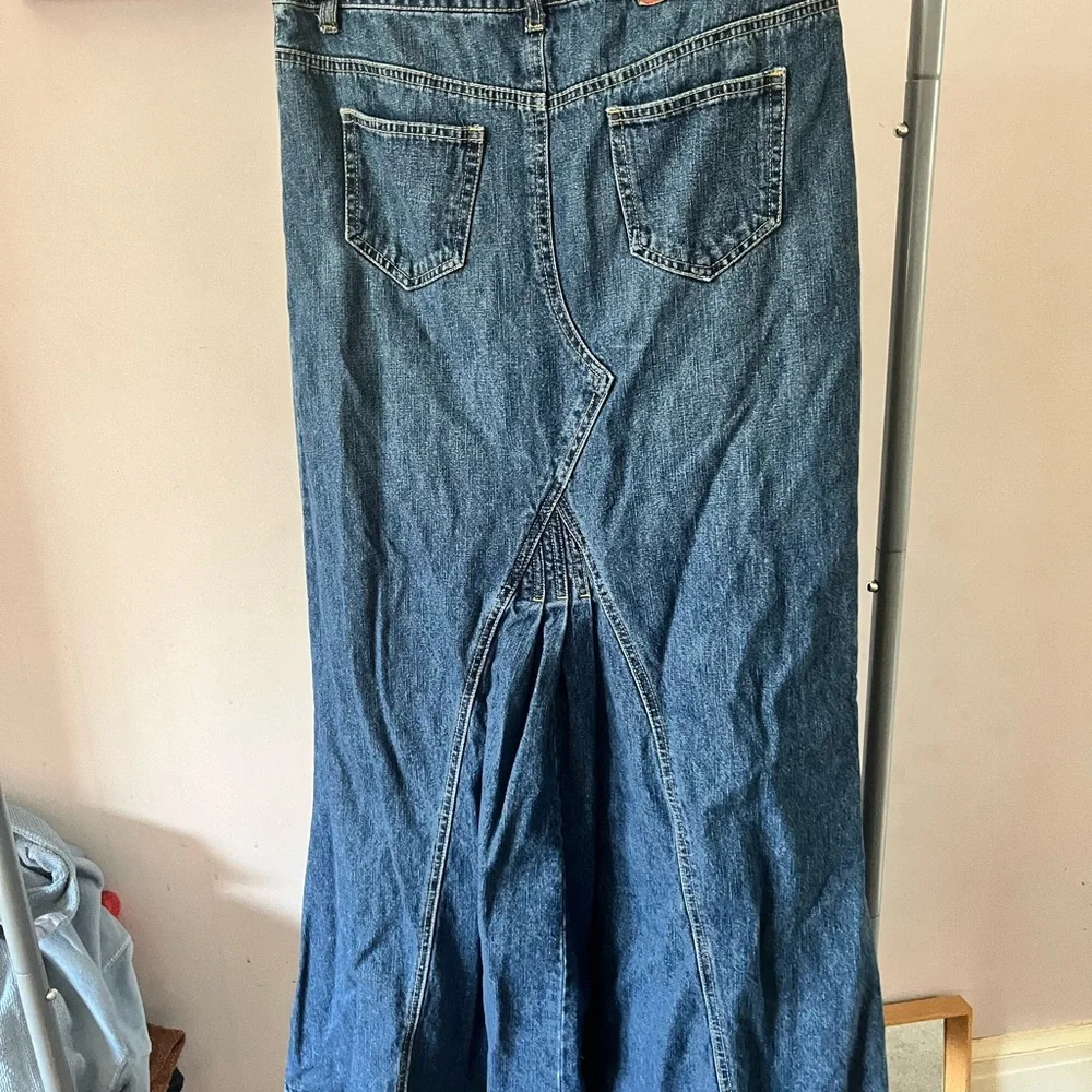 Kama Long Denim Skirt - Picture 2 of 3